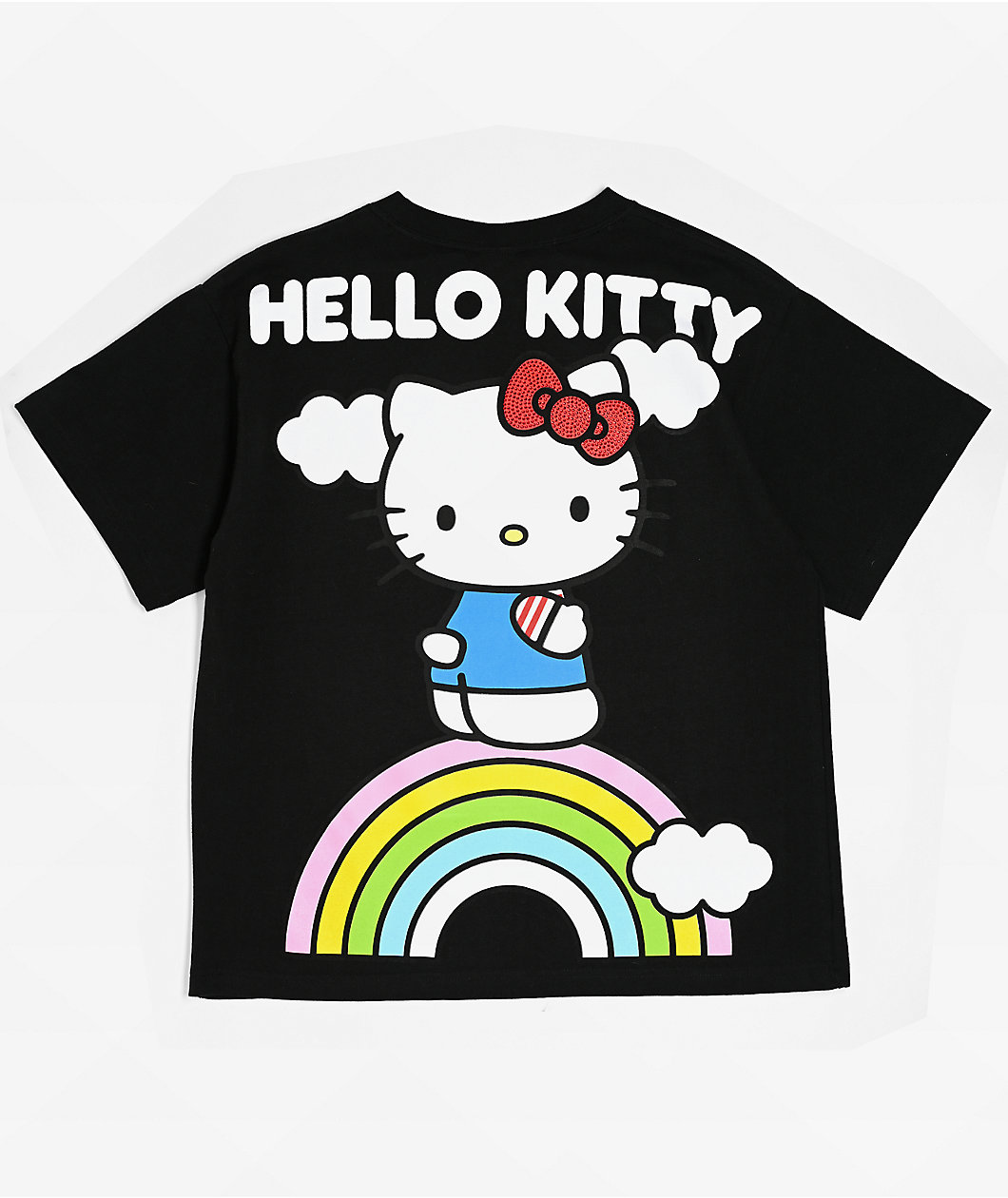 Hello Kitty® & Friends | A.LAB Hello Kitty Over The Rainbow Black T-Shirt
