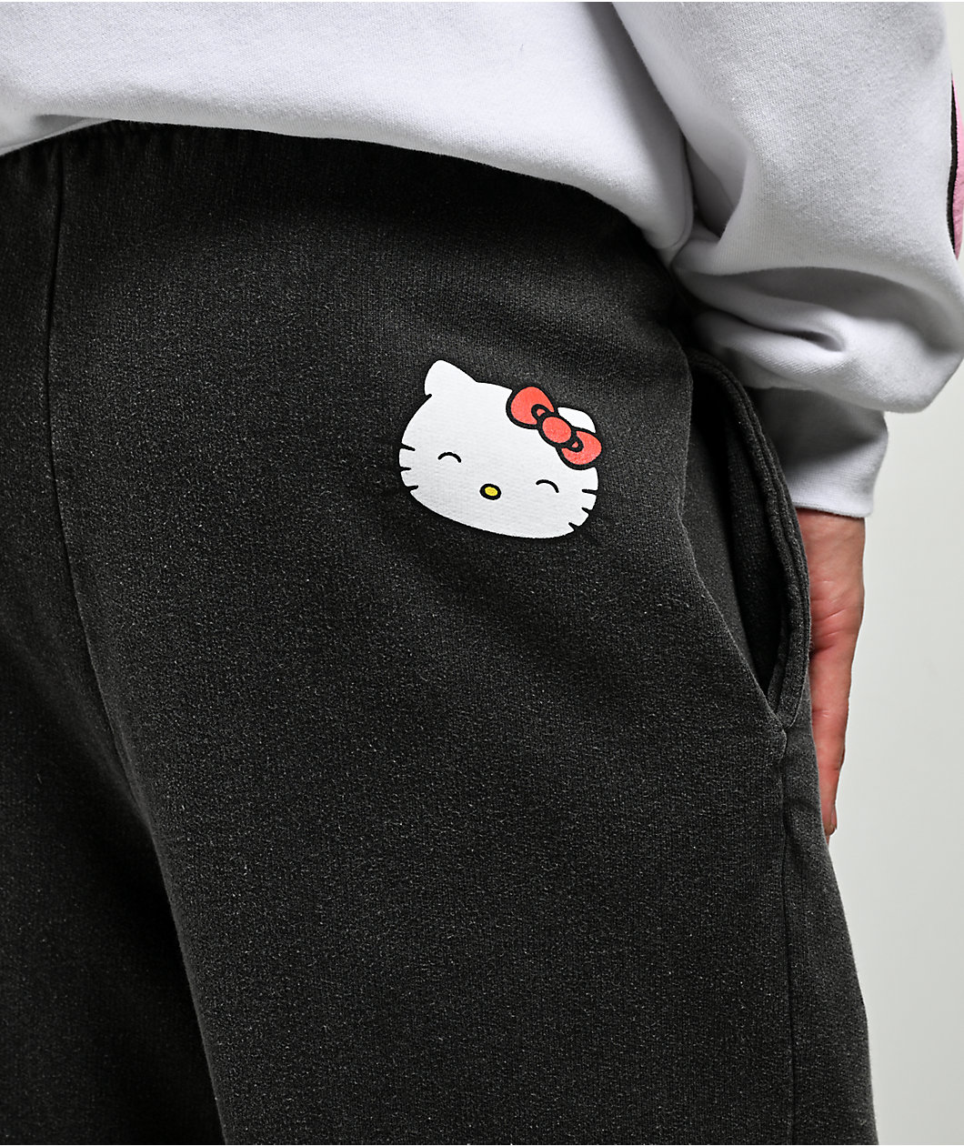 Hello Kitty® & Friends | A.LAB Hello Kitty Over The Rainbow Black Wash Sweatpants