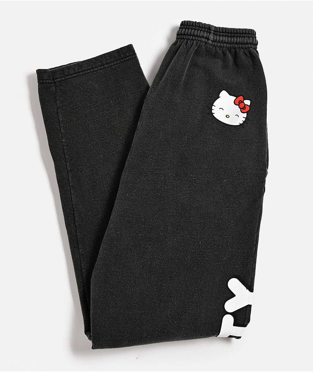 Hello Kitty® & Friends | A.LAB Hello Kitty Over The Rainbow Black Wash Sweatpants