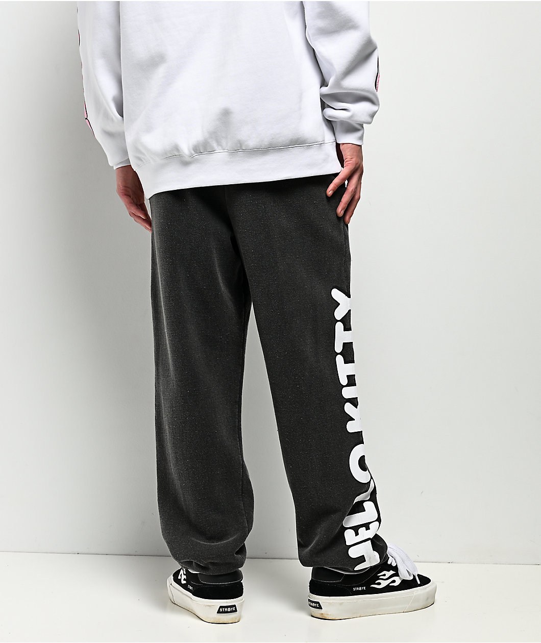 Hello Kitty® & Friends | A.LAB Hello Kitty Over The Rainbow Black Wash Sweatpants