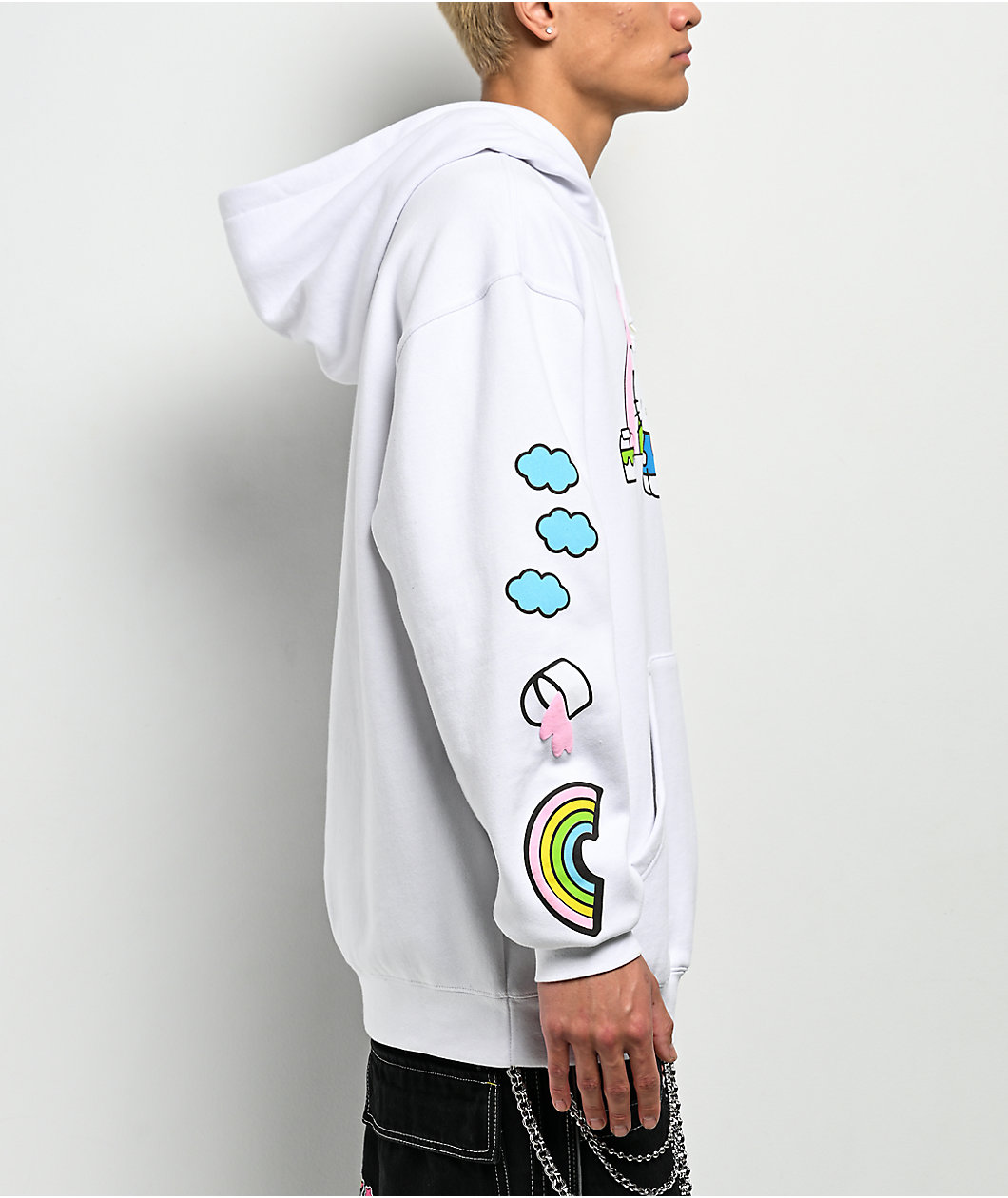 Hello Kitty® & Friends | A.LAB Hello Kitty Over The Rainbow White Hoodie
