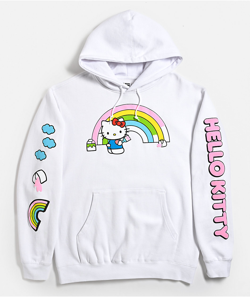Hello Kitty® & Friends | A.LAB Hello Kitty Over The Rainbow White Hoodie