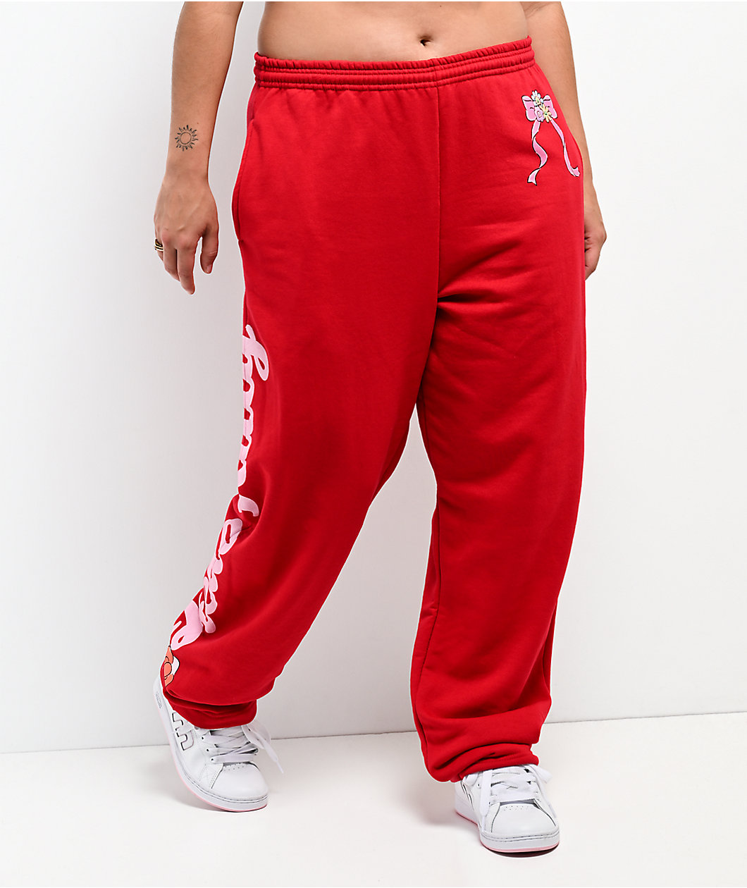 Hello Kitty® & Friends | A.LAB Hello Kitty Pink Ribbon Red Sweatpants