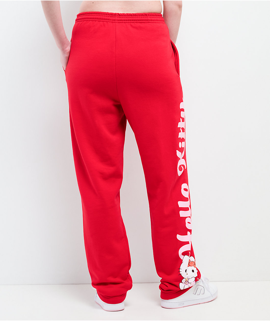 Hello Kitty® & Friends | A.LAB Hello Kitty Pink Ribbon Red Sweatpants