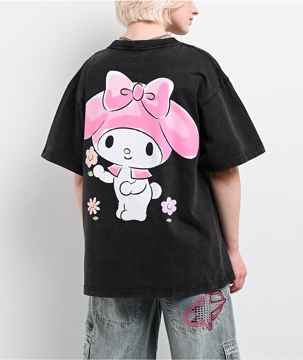 Hello Kitty® & Friends | A.LAB My Melody™ Pink Ribbon Black T-Shirt