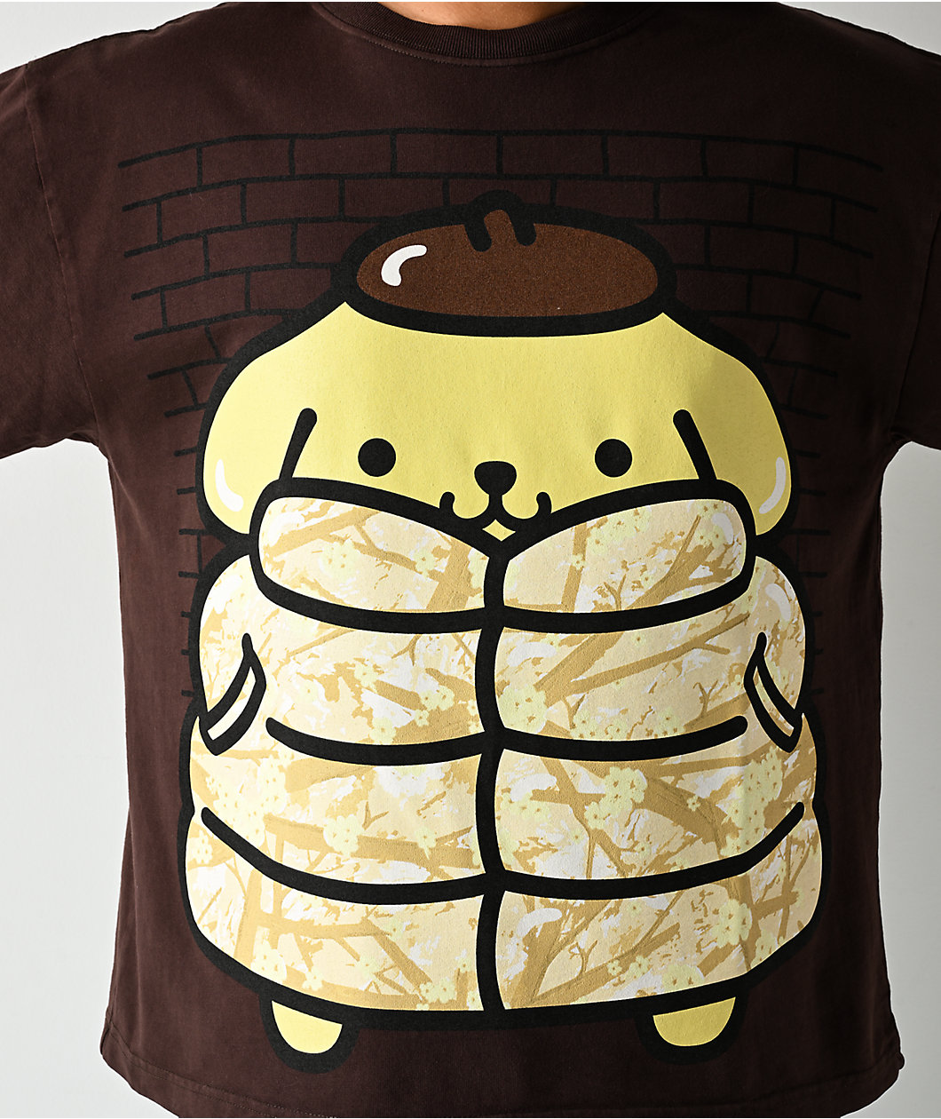 Hello Kitty® & Friends | A.LAB Pompompurin™ Camo Puffer Brown T-Shirt