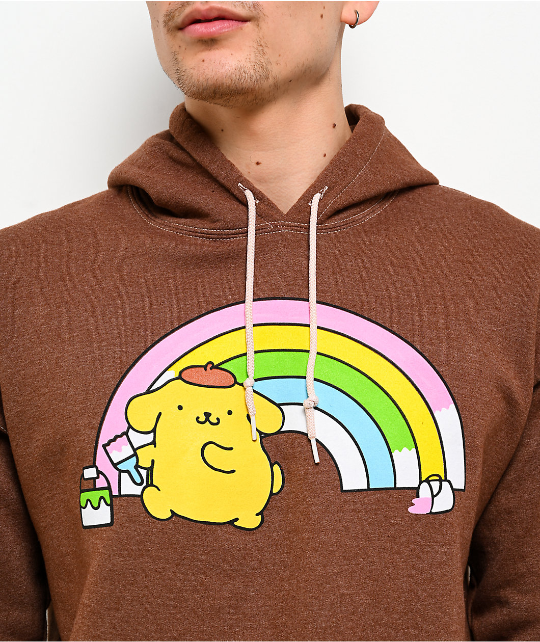 Hello Kitty® & Friends | A.LAB Pompompurin™ Over The Rainbow Brown Hoodie