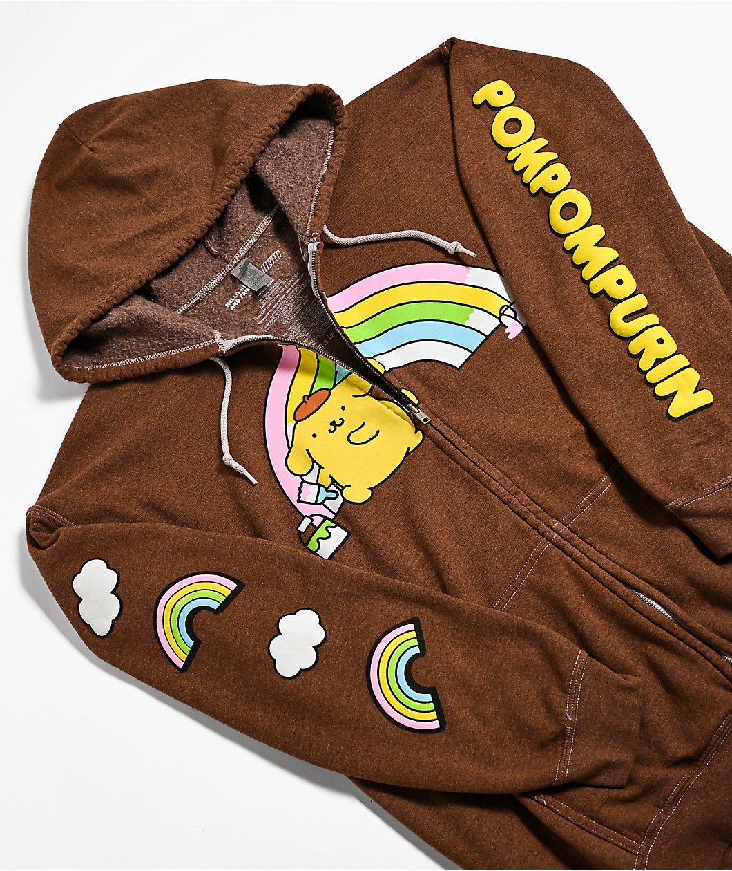 Hello Kitty® & Friends | A.LAB Pompompurin™ Over The Rainbow Brown Hoodie