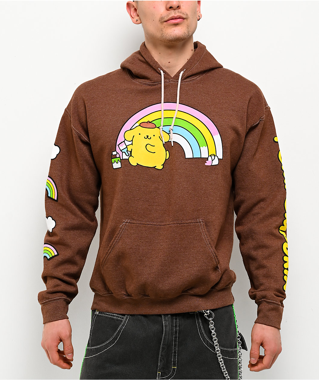 Hello Kitty® & Friends | A.LAB Pompompurin™ Over The Rainbow Brown Hoodie