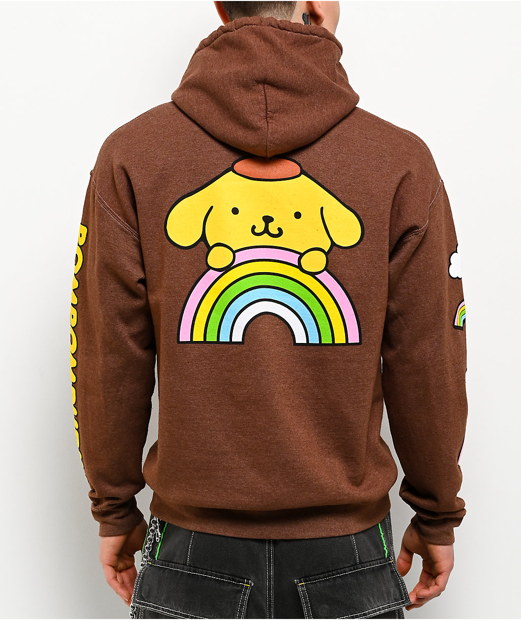 Hello Kitty® & Friends | A.LAB Pompompurin™ Over The Rainbow Brown Hoodie