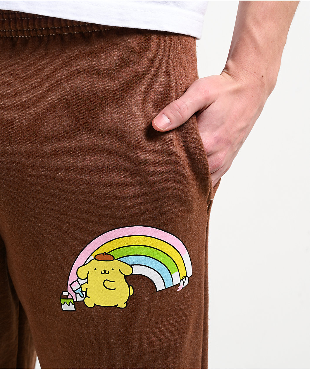 Hello Kitty® & Friends | A.LAB Pompompurin™ Over The Rainbow Brown Sweatpants