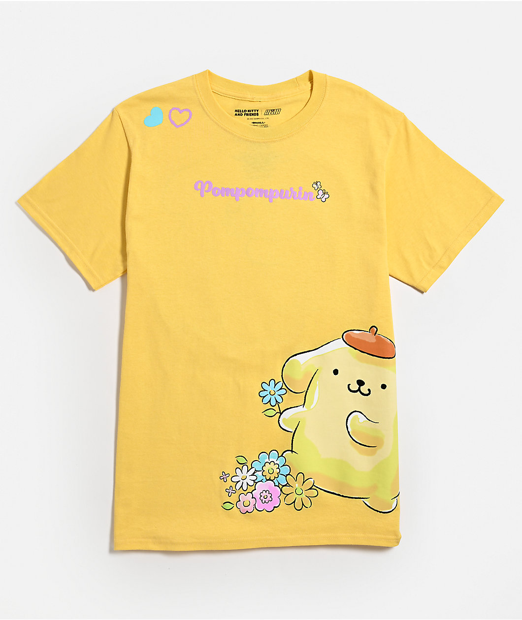 Hello Kitty® & Friends | A.LAB Pompompurin™ Pink Ribbon Yellow T-Shirt