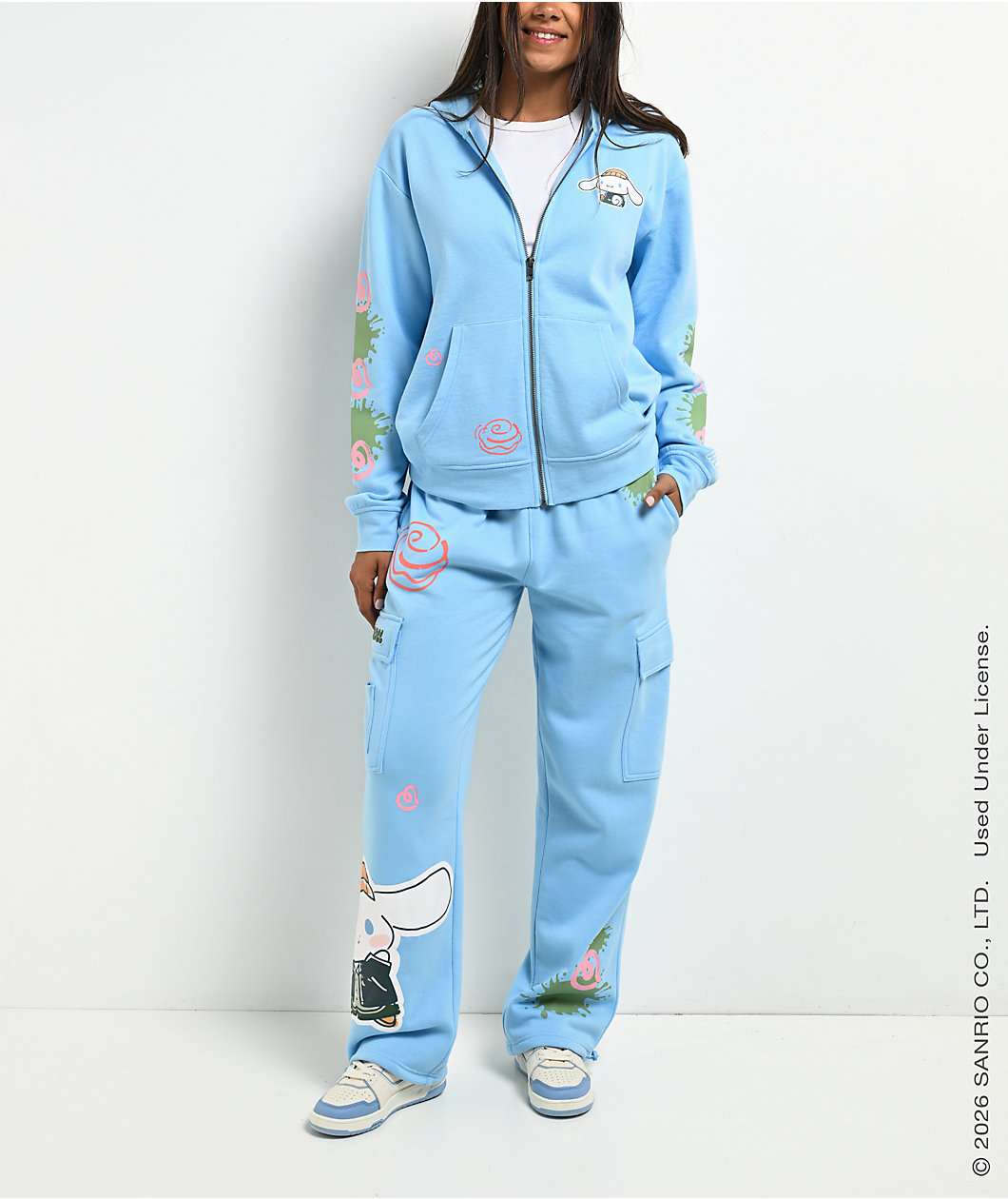 Hello Kitty® And Friends | A.LAB Cinnamoroll™ Street Graffiti Blue Cargo Sweatpants