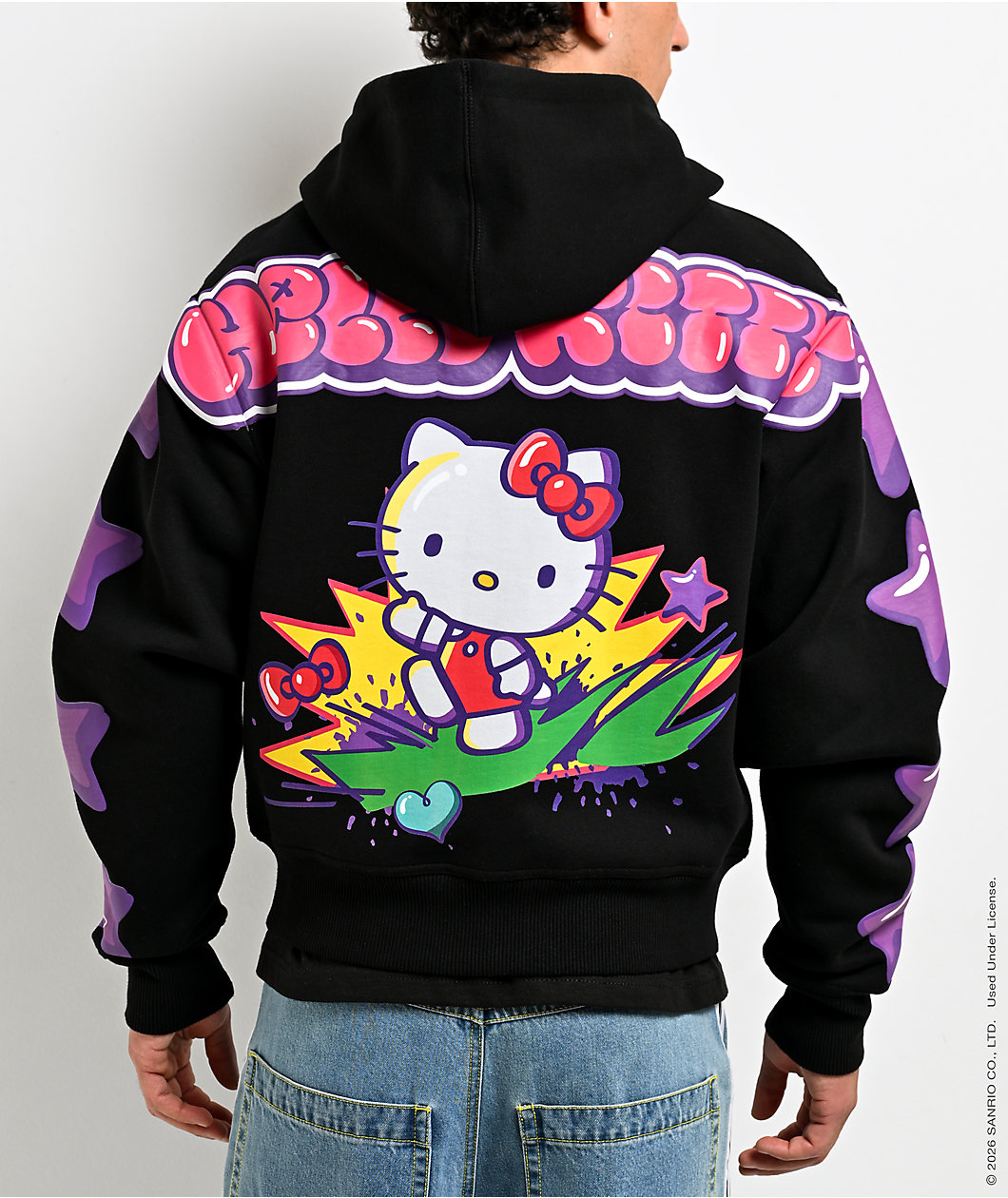 Hello Kitty® And Friends | A.LAB Hello Kitty® Tokyo Skate Black Zip Hoodie
