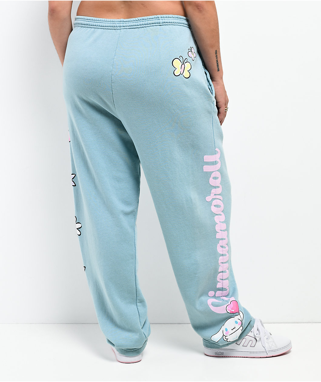 Hello Kitty® and Friends | A.LAB Cinnamoroll™ Pink Ribbon Blue Sweatpants