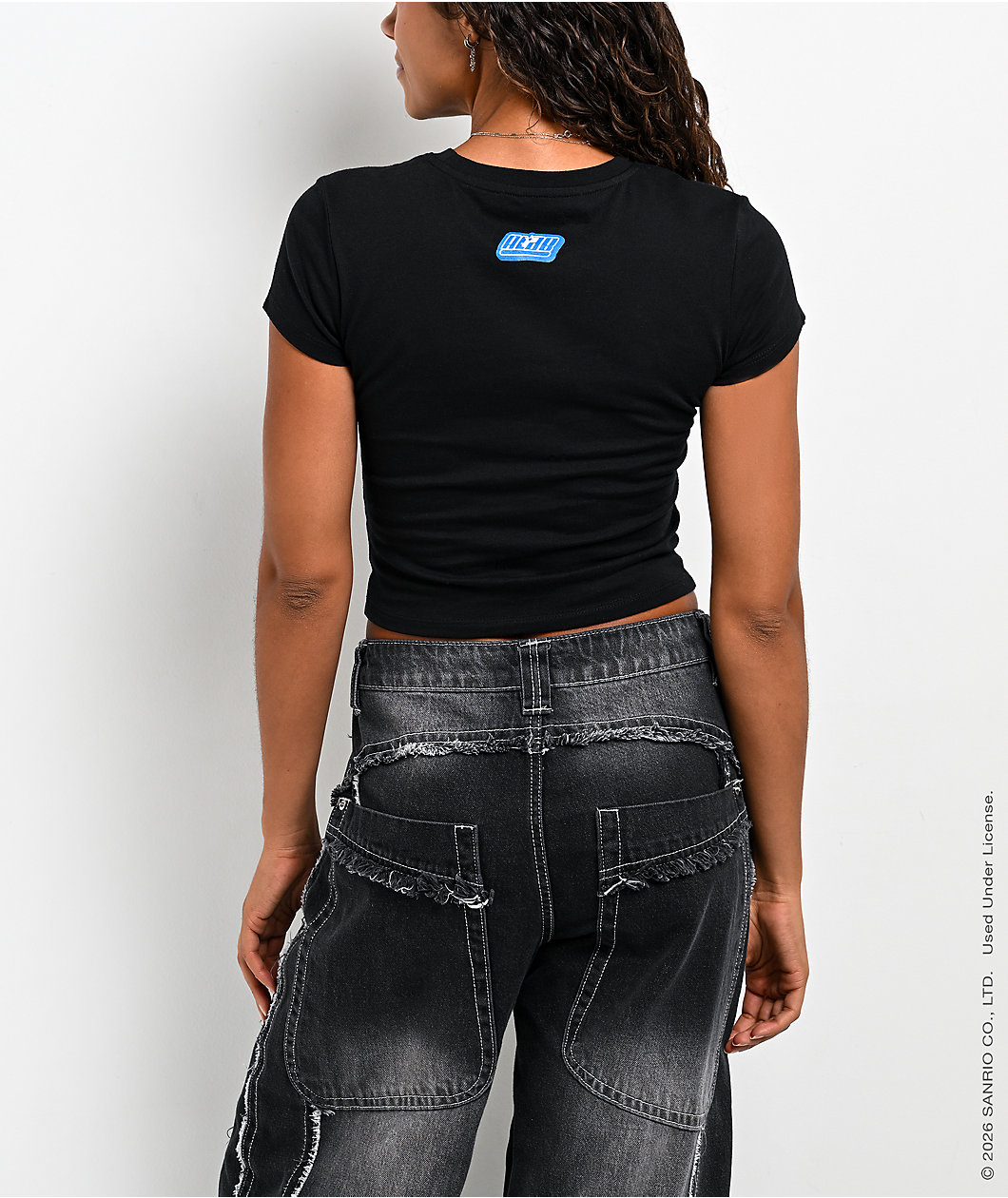 Hello Kitty® and Friends | A.LAB Cinnamoroll™ Punkyfun Black Crop T-Shirt