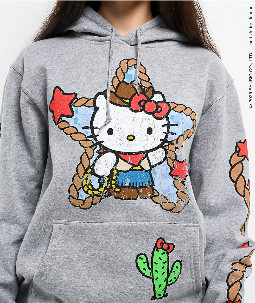 Hello Kitty® and Friends | A.LAB Hello Kitty® Cowgirl Heather Grey Hoodie