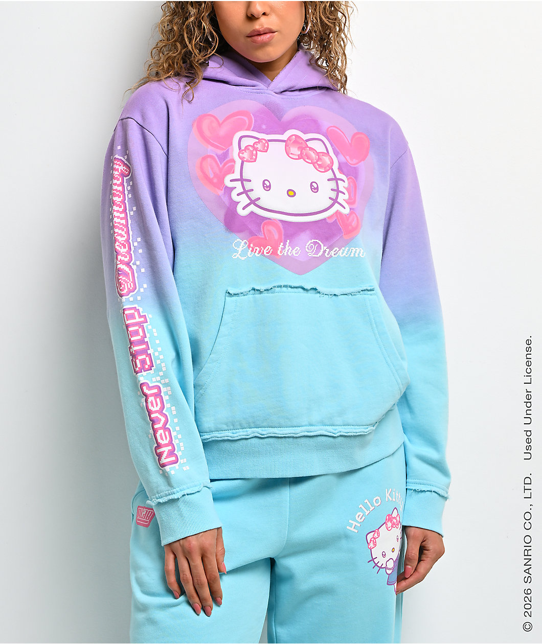 Hello Kitty® and Friends | A.LAB Hello Kitty® Digital Dream Blue & Purple Hoodie