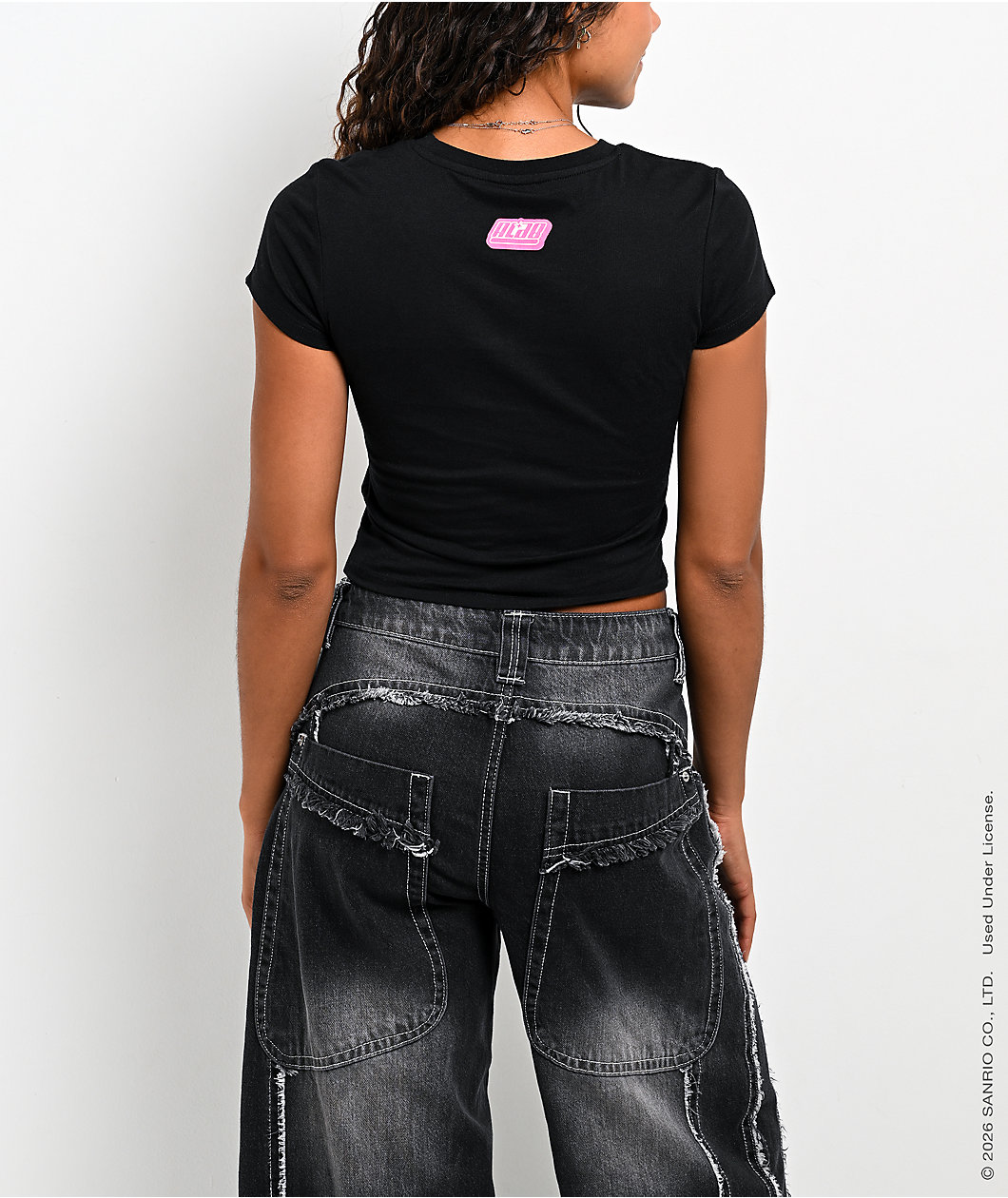 Hello Kitty® and Friends | A.LAB Hello Kitty® Punkyfun Black Crop T-Shirt