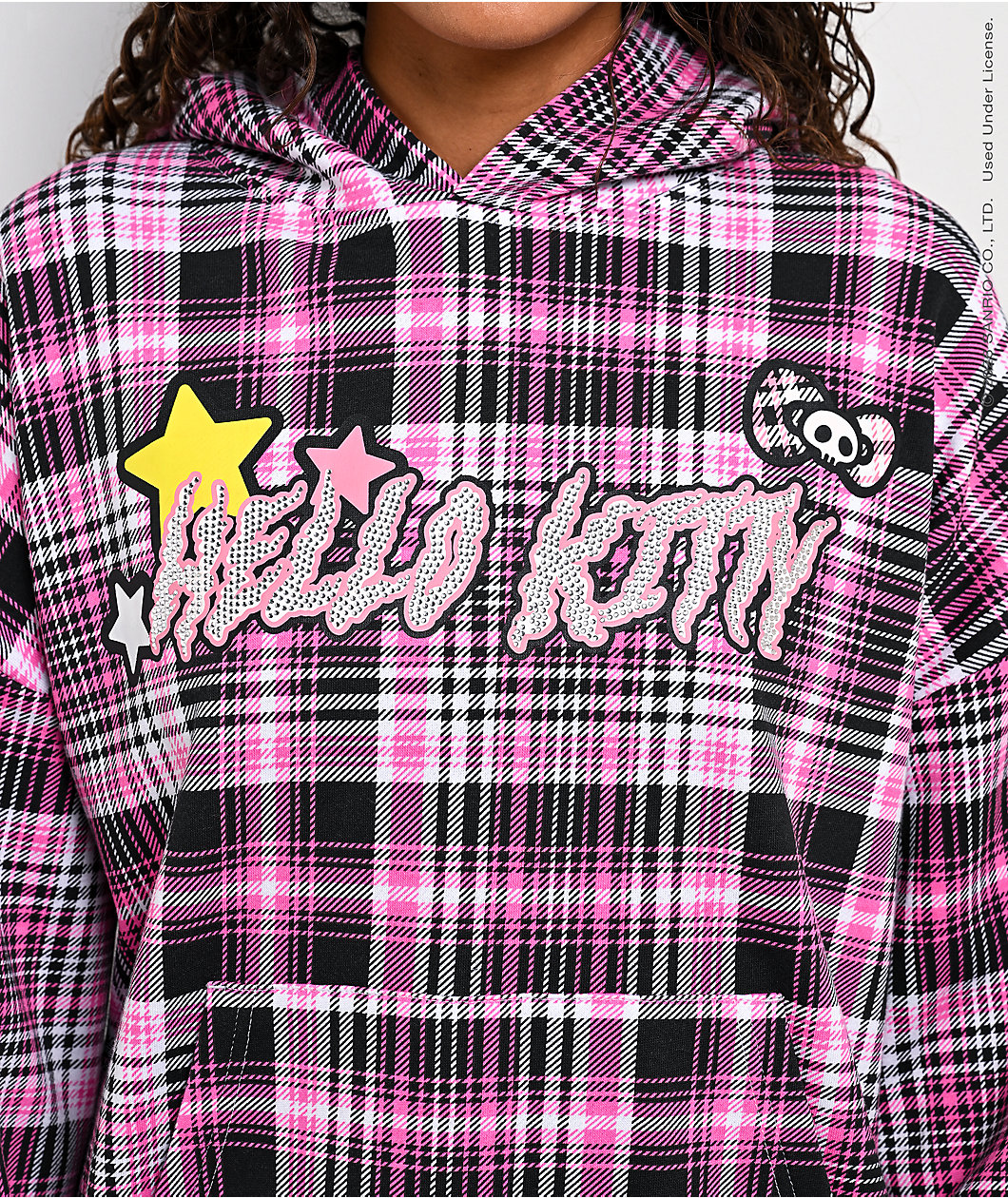 Hello Kitty® and Friends | A.LAB Hello Kitty® Punkyfun Pink Plaid Hoodie