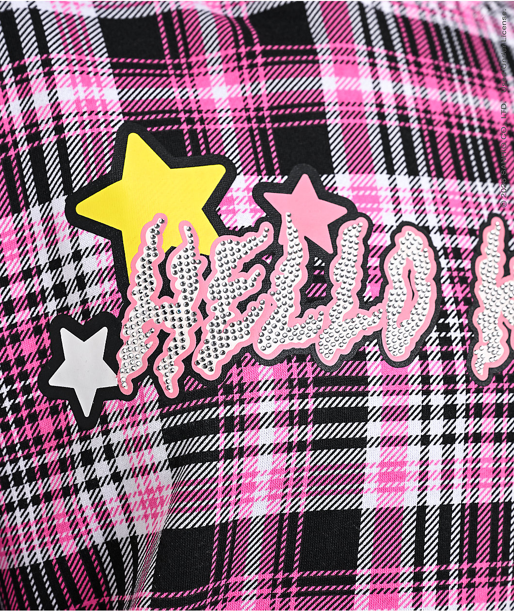 Hello Kitty® and Friends | A.LAB Hello Kitty® Punkyfun Pink Plaid Hoodie