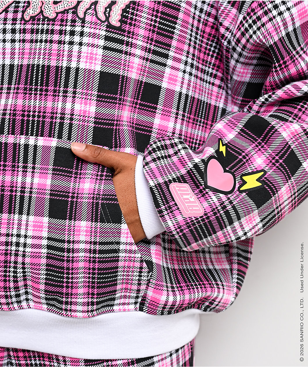 Hello Kitty® and Friends | A.LAB Hello Kitty® Punkyfun Pink Plaid Hoodie