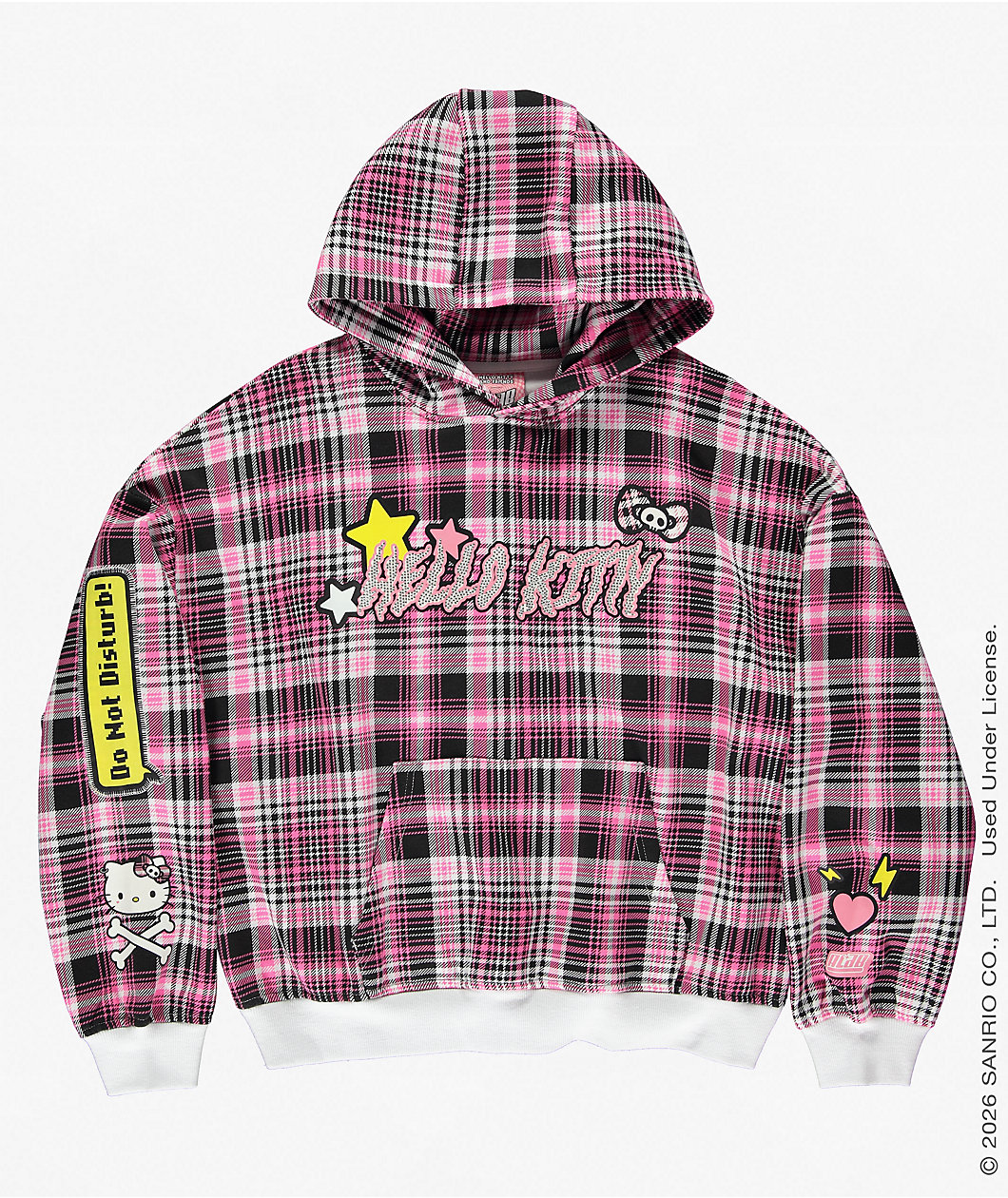 Hello Kitty® and Friends | A.LAB Hello Kitty® Punkyfun Pink Plaid Hoodie