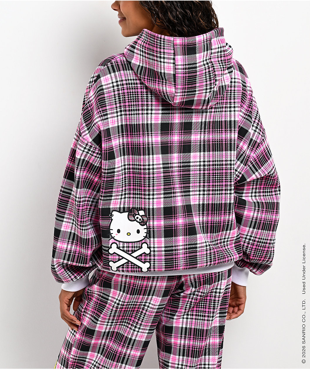 Hello Kitty® and Friends | A.LAB Hello Kitty® Punkyfun Pink Plaid Hoodie