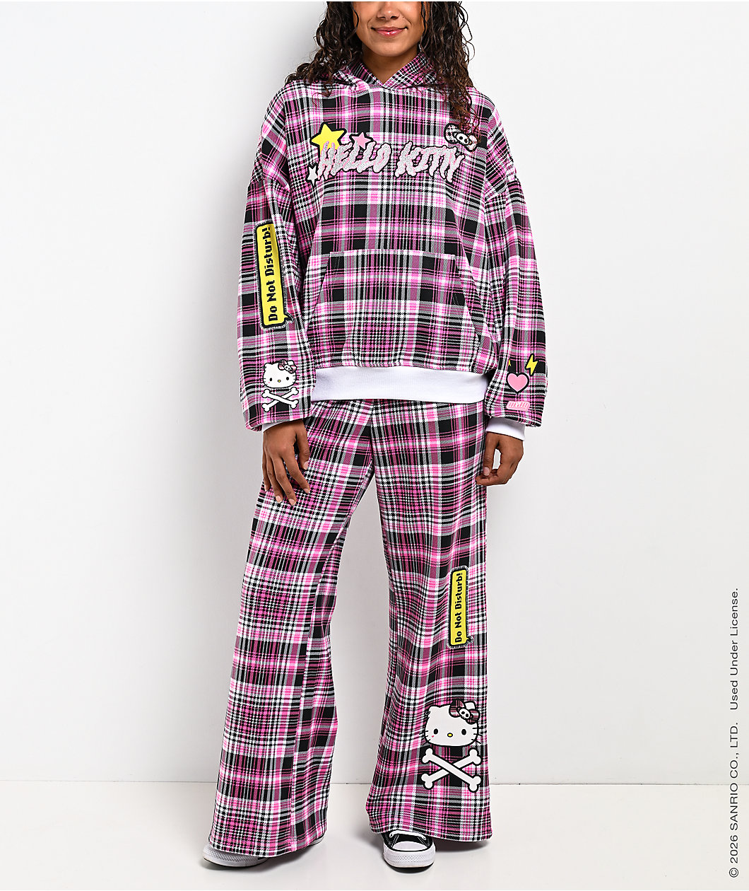 Hello Kitty® and Friends | A.LAB Hello Kitty® Punkyfun Pink Plaid Sweatpants