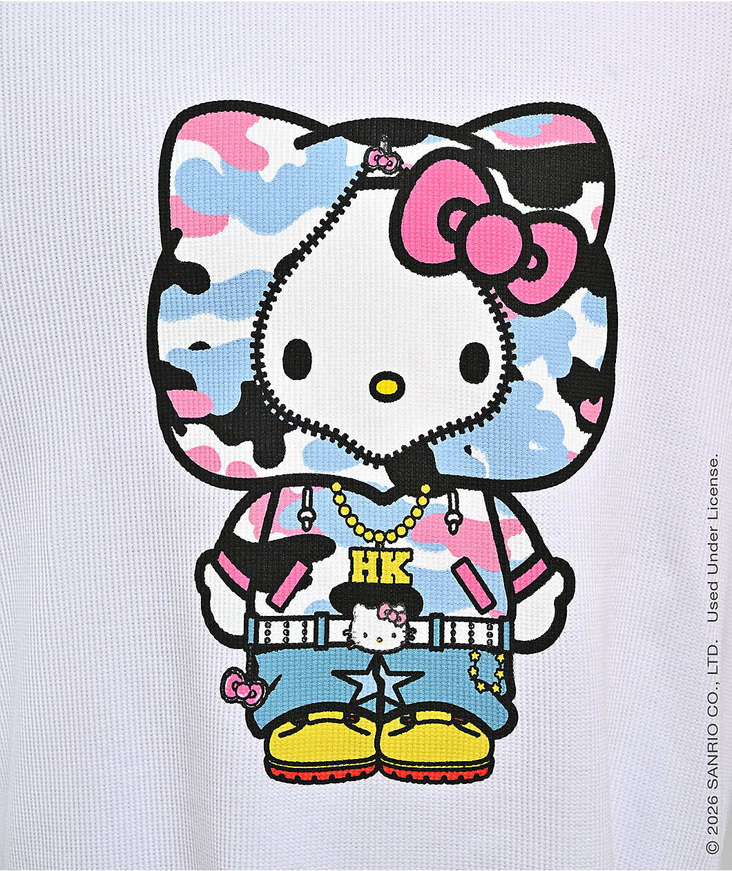 Hello Kitty® and Friends | A.LAB Hello Kitty® Street Rave White Thermal Long Sleeve T-Shirt