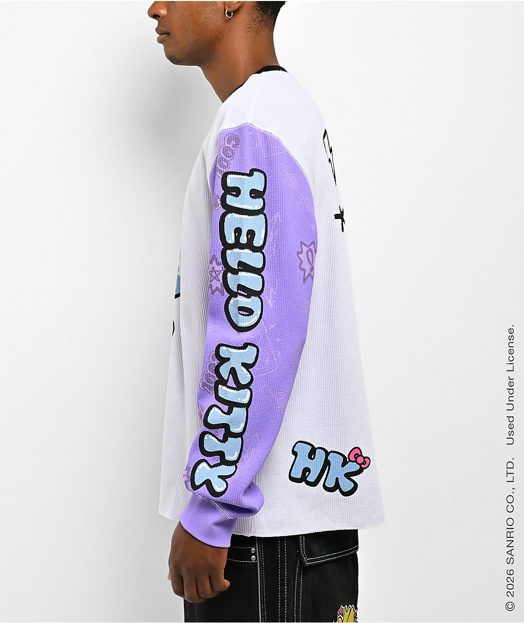 Hello Kitty® and Friends | A.LAB Hello Kitty® Street Rave White Thermal Long Sleeve T-Shirt