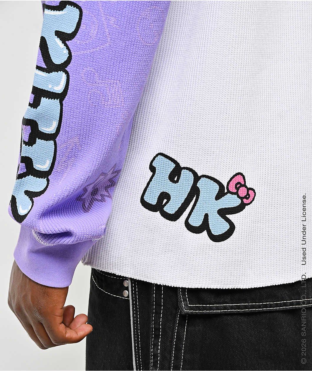 Hello Kitty® and Friends | A.LAB Hello Kitty® Street Rave White Thermal Long Sleeve T-Shirt