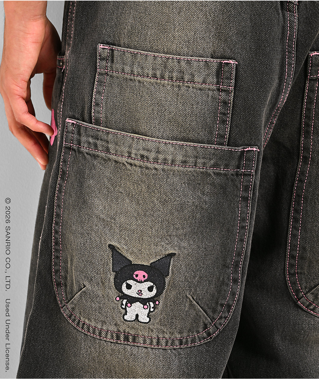 Hello Kitty® and Friends | A.LAB Kuromi™ Mega Black Wash Jeans