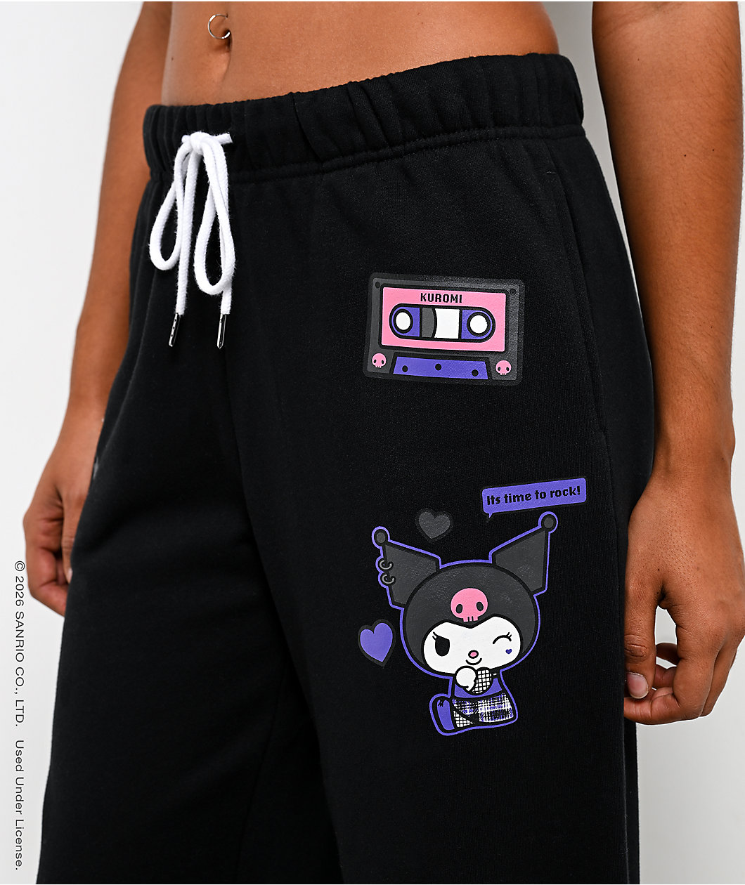 Hello Kitty® and Friends | A.LAB Kuromi™ Punkyfun Black Sweatpants