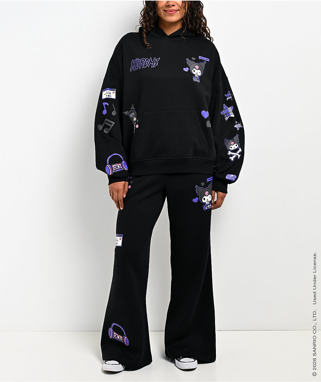 Hello Kitty® and Friends | A.LAB Kuromi™ Punkyfun Black Sweatpants