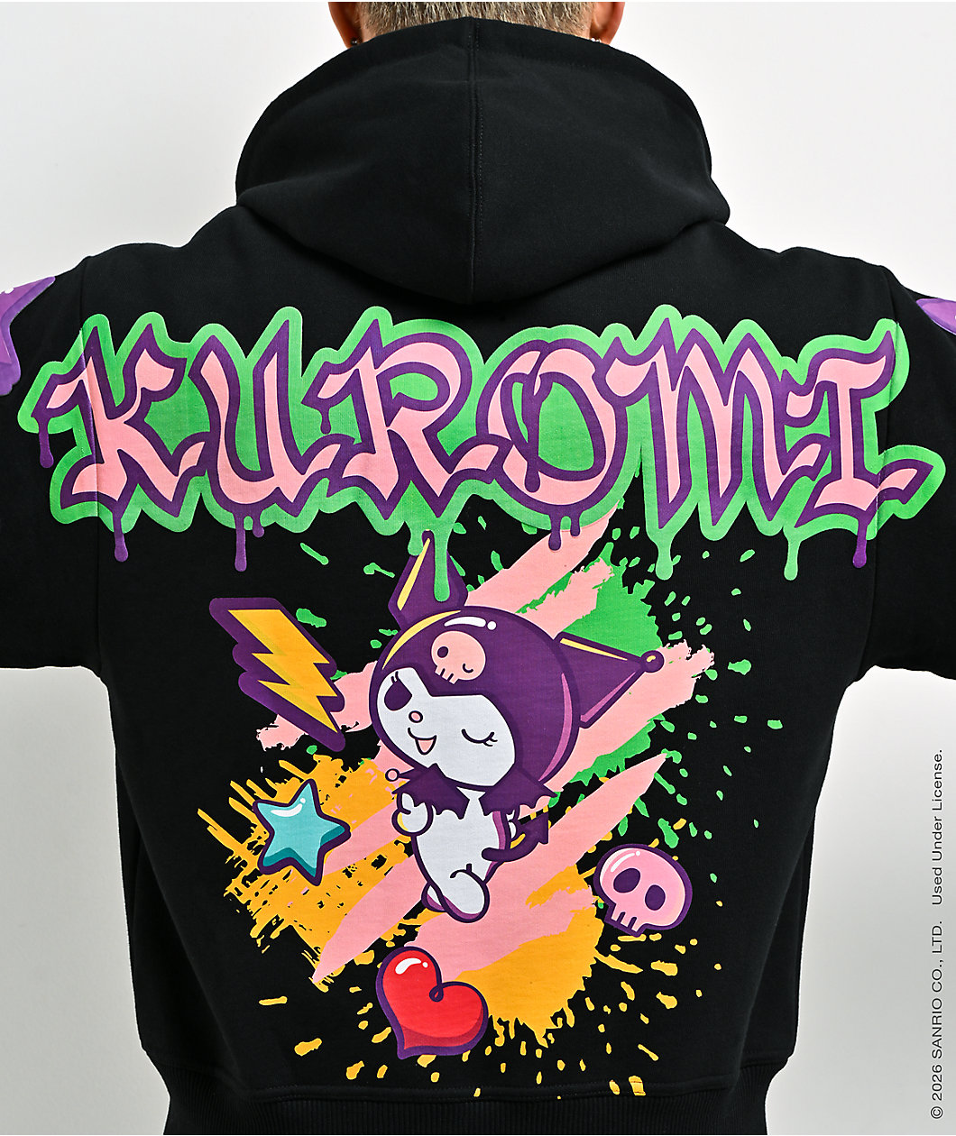 Hello Kitty® and Friends | A.LAB Kuromi™ Tokyo Skate Black Zip Hoodie