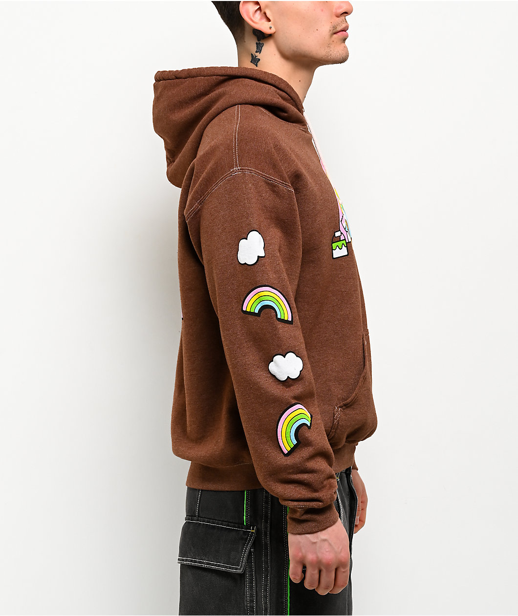 Hello Kitty® and Friends | A.LAB Pompompurin™ Over The Rainbow Brown Hoodie