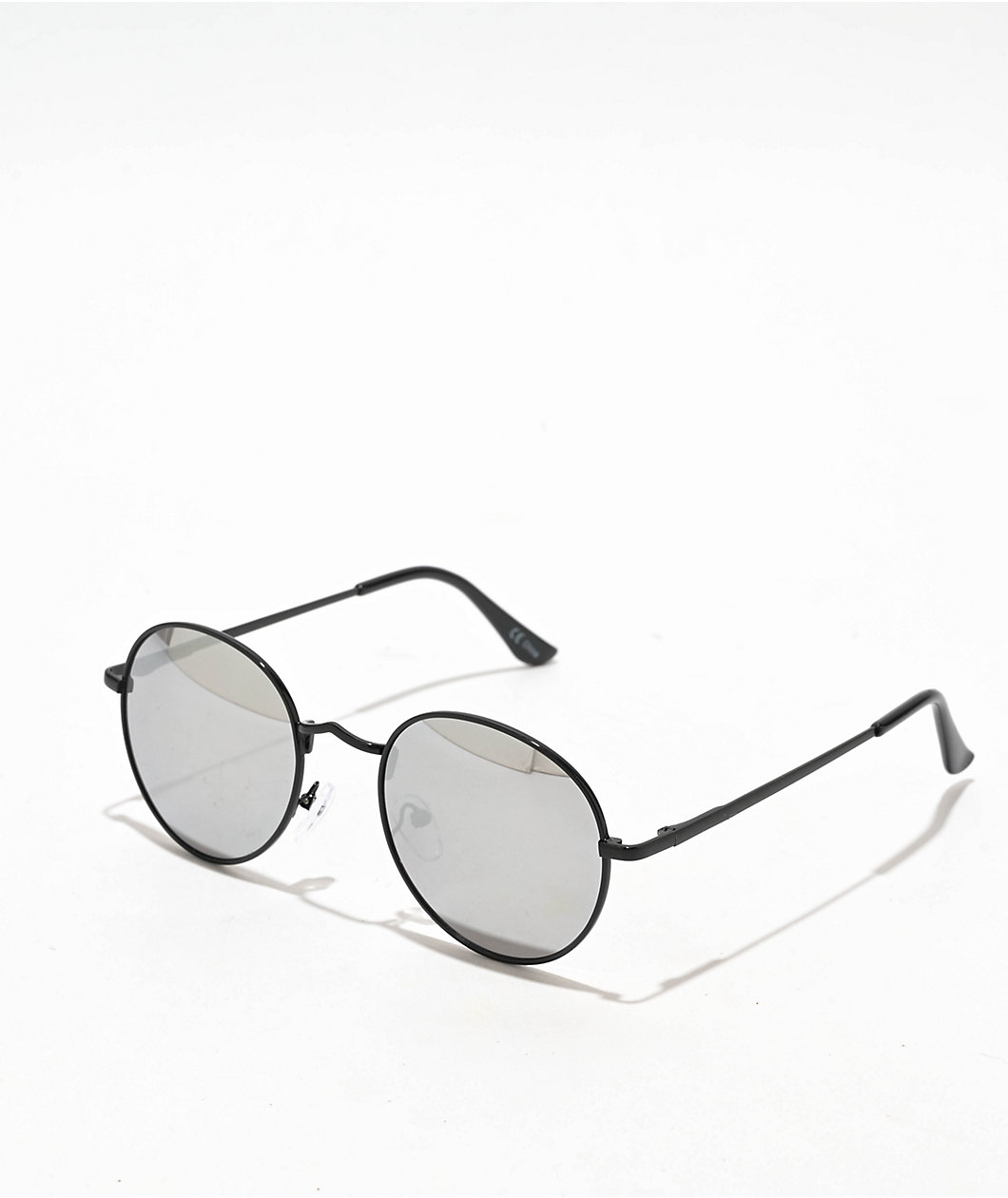 Heritage Black & Silver Round Sunglasses