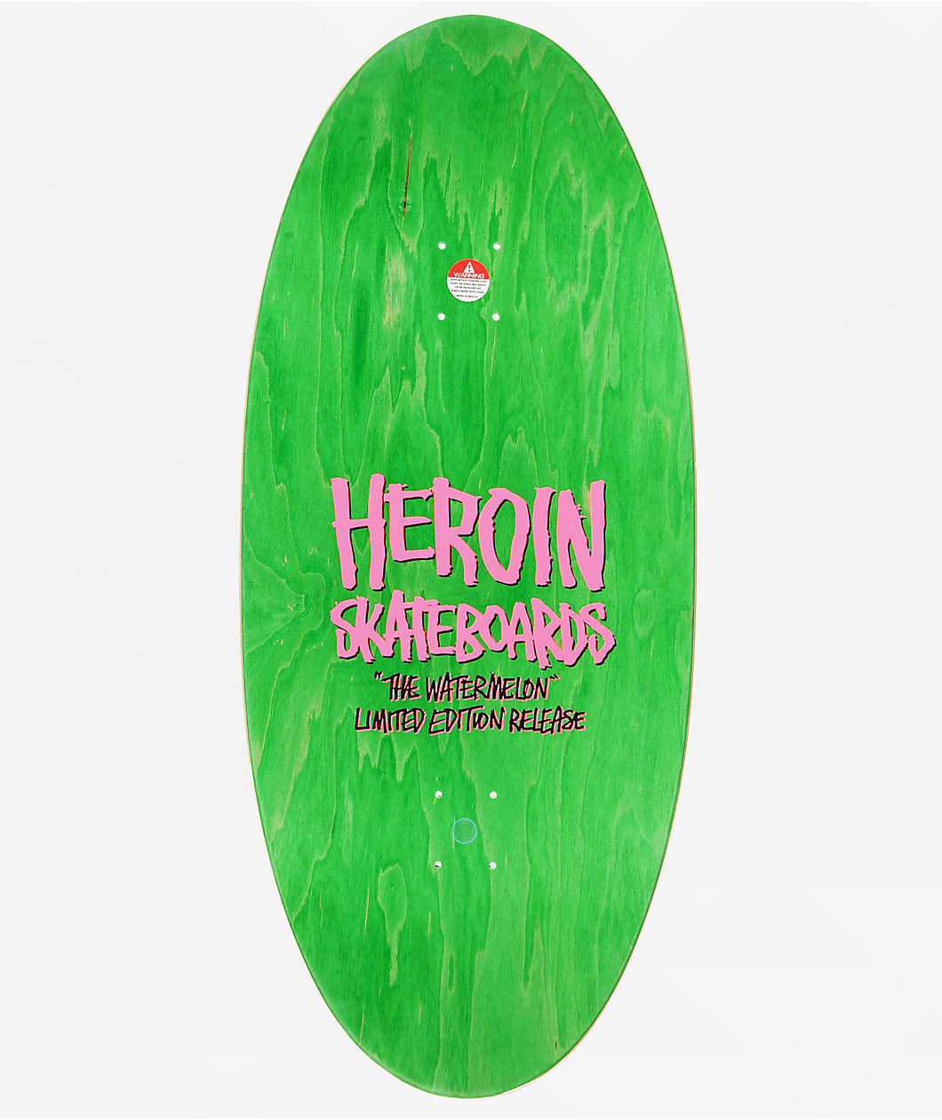 Heroin The Watermelon Egg Twin 13.5" Skateboard Deck