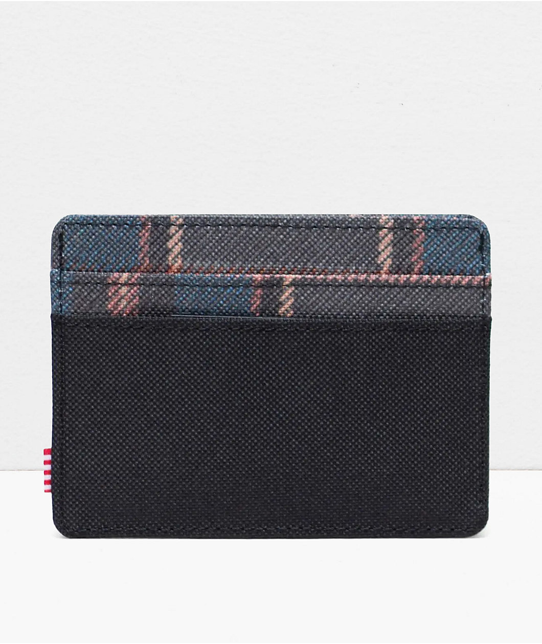 Herschel Supply Co. Charlie Black Winter Plaid Cardholder Wallet