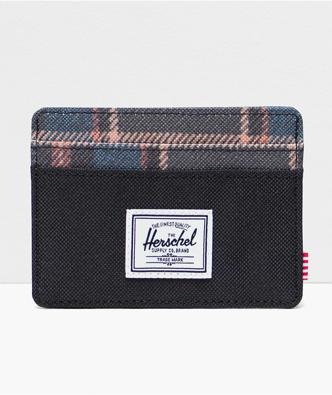 Herschel Supply Co. Charlie Black Winter Plaid Cardholder Wallet