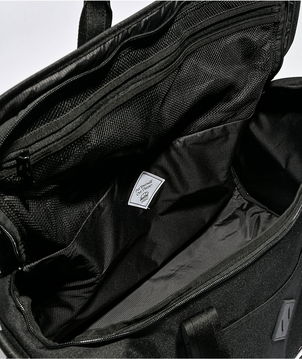 Herschel Supply Co. Heritage Black Winter Plaid Duffle Bag