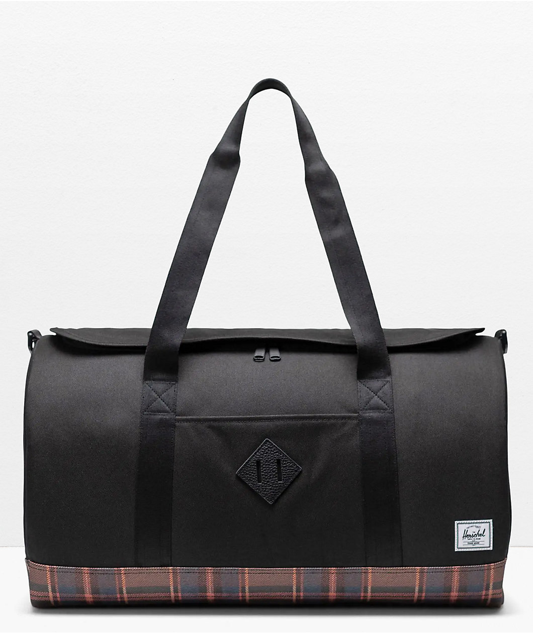 Herschel Supply Co. Heritage Black Winter Plaid Duffle Bag MainPlace Mall