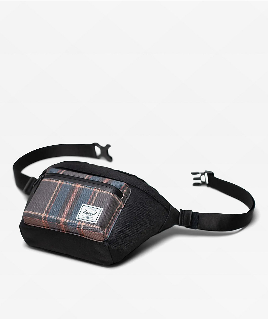 Herschel Supply Co. Pop Quiz Black Winter Plaid Fanny Pack