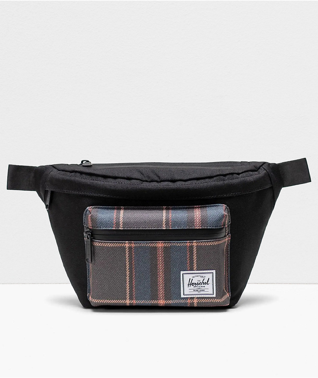 Herschel Supply Co. Pop Quiz Black Winter Plaid Fanny Pack