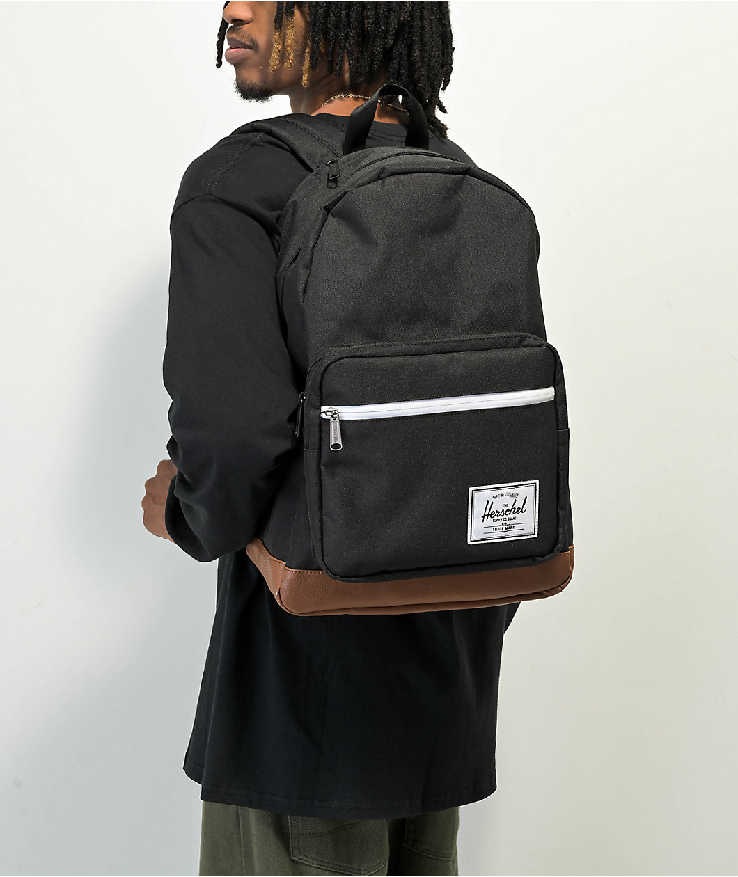 Herschel Supply Co. Pop Quiz Eco Black & Saddle Backpack