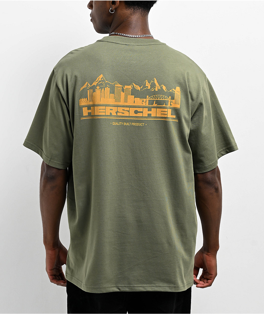 Herschel Supply Co. Skyline Olive Green Pocket T-Shirt