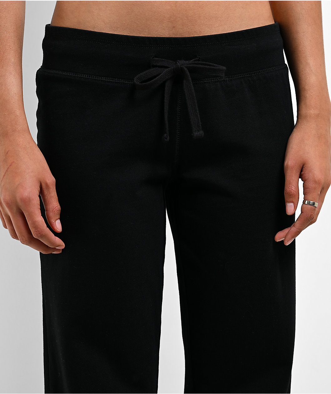 Hespurus Knit Black Wide Leg Sweatpants