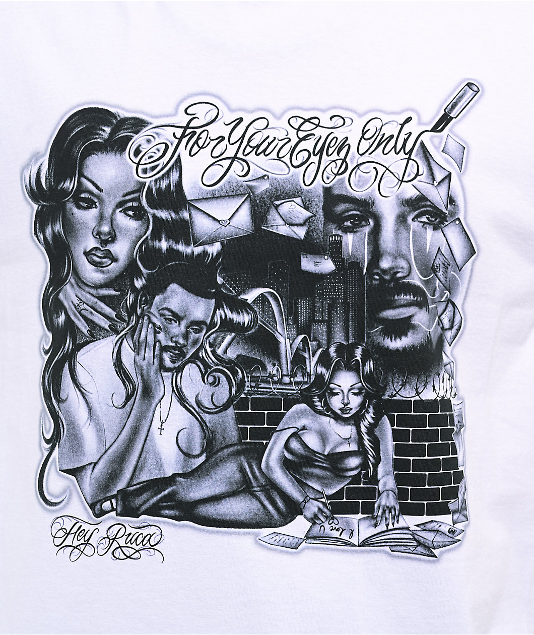 Hey Ruca For Your Eyes Only White T-Shirt