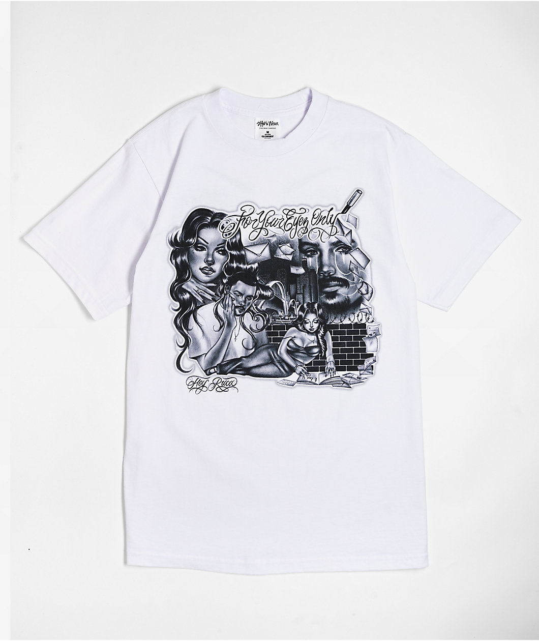 Hey Ruca For Your Eyes Only White T-Shirt